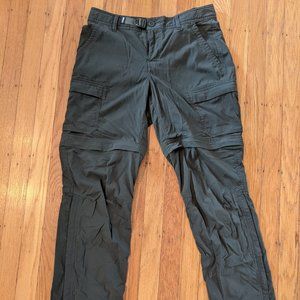 Army green convertible zip-off REI pants size 0